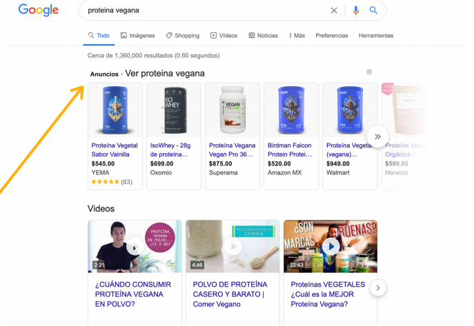Campañas de Google Shopping